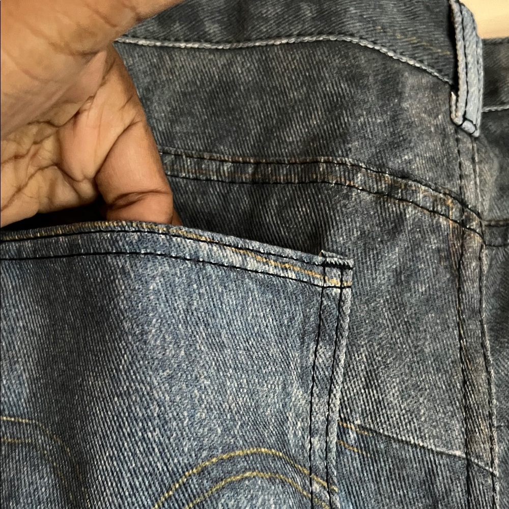 Women’s Blue Patchwork Jeans - Picture 10 of 13